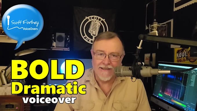 deliver a bold, dramatic, professional voiceover