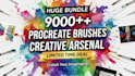 give you complete 9000 procreate brush set