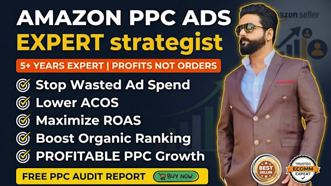 be your amazon ads campaign expert, build, audit, optimize amazon PPC