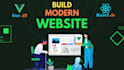 design and develop your website using vue js or react js