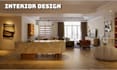 design modern living room and kitchen 3d rendering