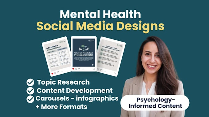 create engaging mental health social media designs