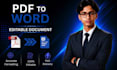 convert PDF to word into an editable document