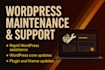 do weekly and monthly wordpress maintenance and support