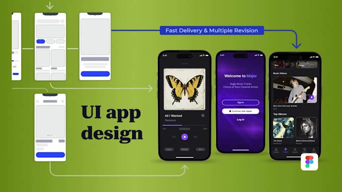 Create a modern, user friendly mobile app ui ux design in figma by ...