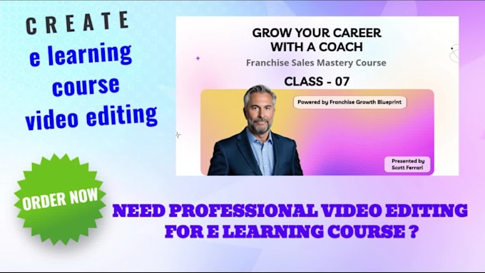 design e learning course video editing with voice over