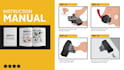 design an instruction manual, user guide or illustrated steps