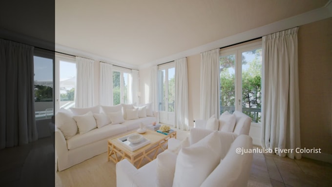 do professional color grading for real estate videos