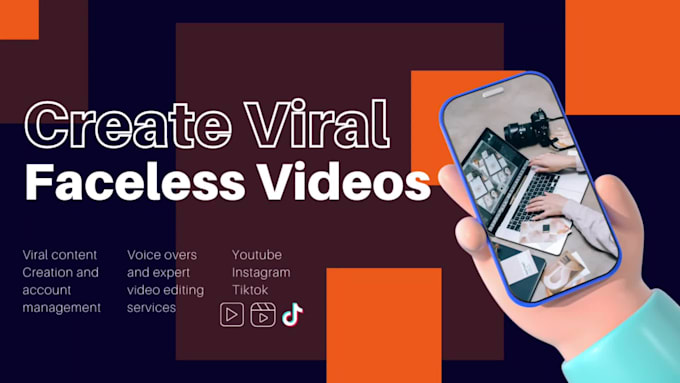create viral faceless content for youtube, insta and tiktok