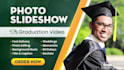 create graduation photo slideshow, wedding, memorial video