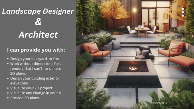 design backyard patio landscape garden pool 2d 3d deck drawing