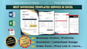 design custom invoice template quotation in excel, price list letterhead quote