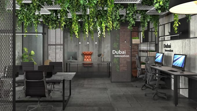 create interior design and render for your office