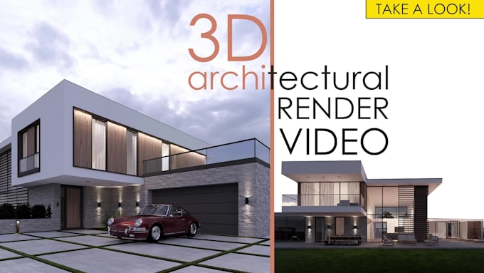 Create 3d architectural house animation walkthrough render by ...