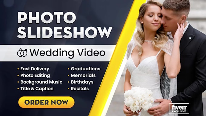 create a custom wedding, birthday, memorial photo slideshow