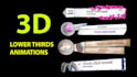 create 3d social media lower thirds animation