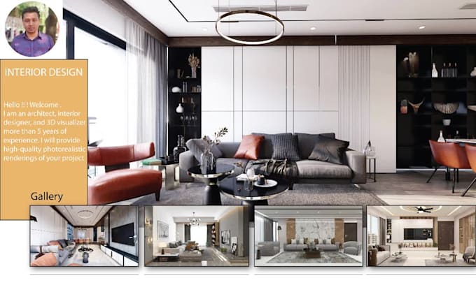 Create 3d interior design for homes, office, apartment and restaurant ...