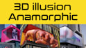 create naked eye anamorphic 3d illusion