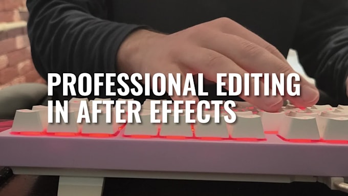 edit your after effects project or customize animation
