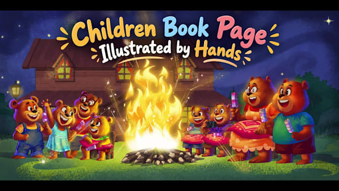 draw children illustration for picturebooks by hand