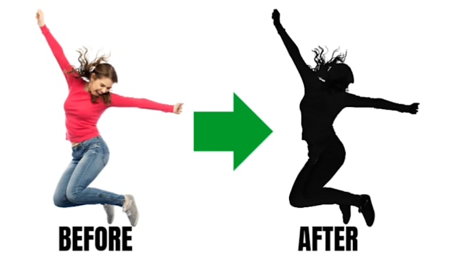 convert the image to a professional silhouette image