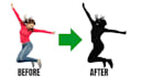 convert the image to a professional silhouette image