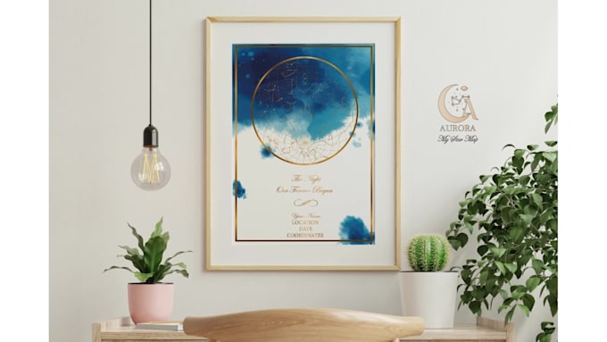 design a unique custom star map