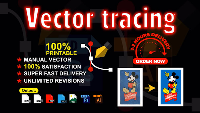 do vector tracing and make low resolution image to high resolution