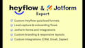 create heyflow quiz funnels, lead funnels, onboarding flows and jotform forms
