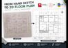 convert your sketch to 2d autocad floor plan dwg and pdf