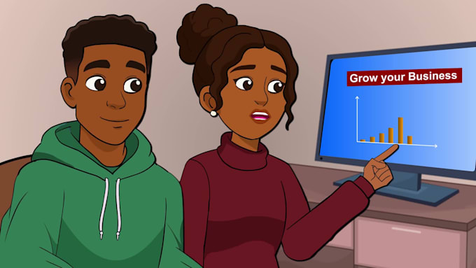 create 2d cartoon animation video