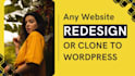 convert or migrate clone wix, weebly, squarespace website to wordpress