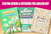design amazon KDP low no content and kids activity book cover or interior