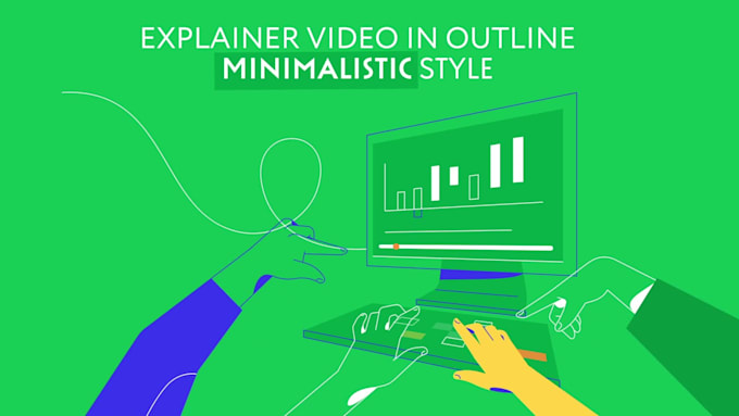 make an explainer video in outline minimalistic style