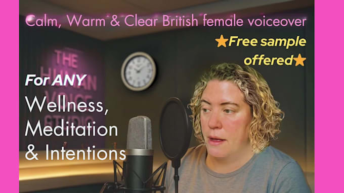 record a real human calm meditation or mindful voiceover