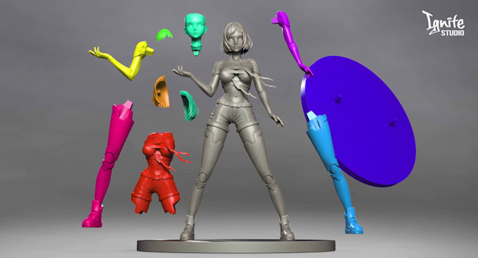 cut and key and fixing your model for 3d printing and toy