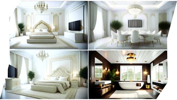 do interior design with detail drawings and moodboards