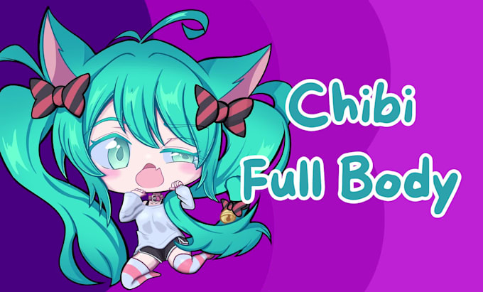 draw cute custom chibi characters for you