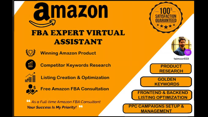 be your top quality amazon fba virtual assistant