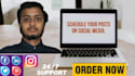 schedule your posts on social media weekly or monthly