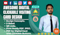 create an awesome digital visiting card design