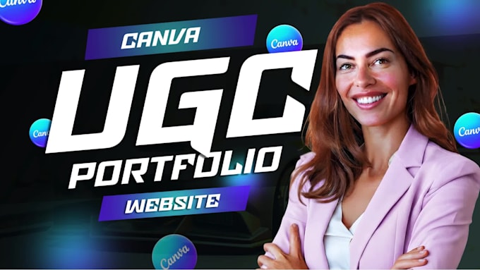 design a canva ugc portfolio website for creators