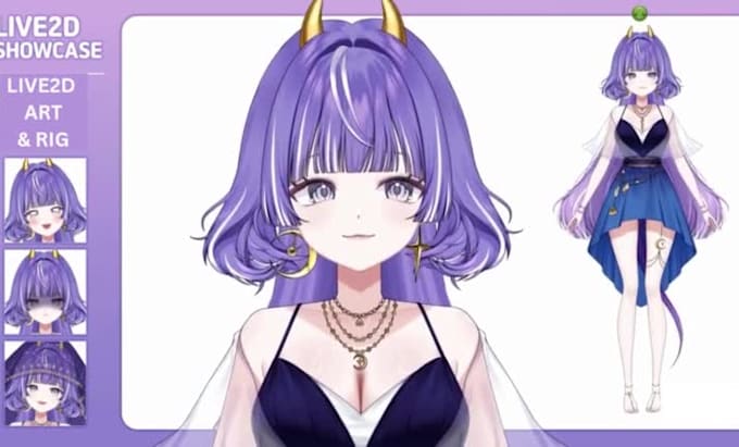 draw male or female 2d vtuber model, vtuber design, live2d rigging, vtube model