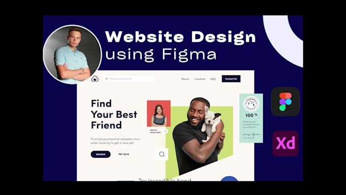 Create ui ux figma website design for landing page in figma, psd, xd by ...