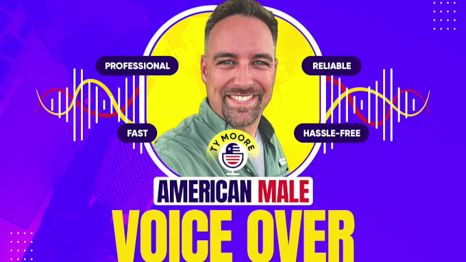 record a clear professional american male voice over