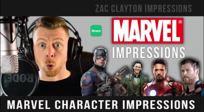 record an amazing marvel character impression