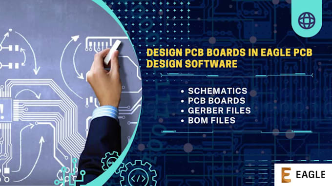 Design pcb boards pcb layout in eagle schematic and create pcb design