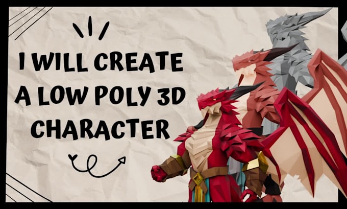 create a low poly 3d character