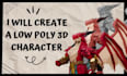 create a low poly 3d character