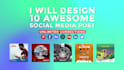 design 10 posts for social media